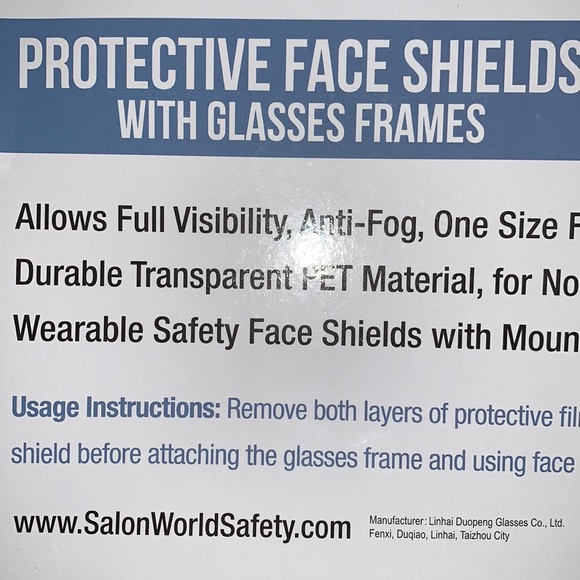 2 shield masks for $10 Protective Face Shield- size - Adult Clear - Picture 3 of 7